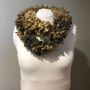 Ladies Scarf Brown and Beige Knit